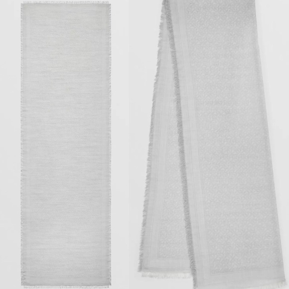 Burberry - Monogram Wool Silk Jacquard Scarf - Picture 6 of 14